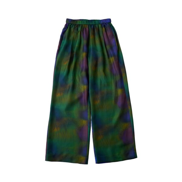 Brooklyn Silk Wide Leg Pants Green