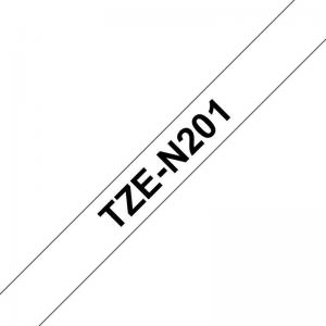 Brother TZEN201 Black on White 8M x 35mm Non Laminated Tape 15098J