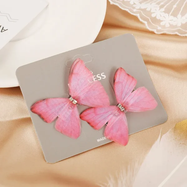 Butterfly Crystal Diamond Decor Hair Clip for Girls