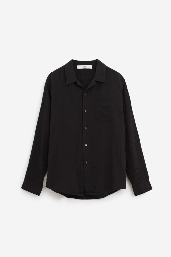 Camicia LEO in cotone nero