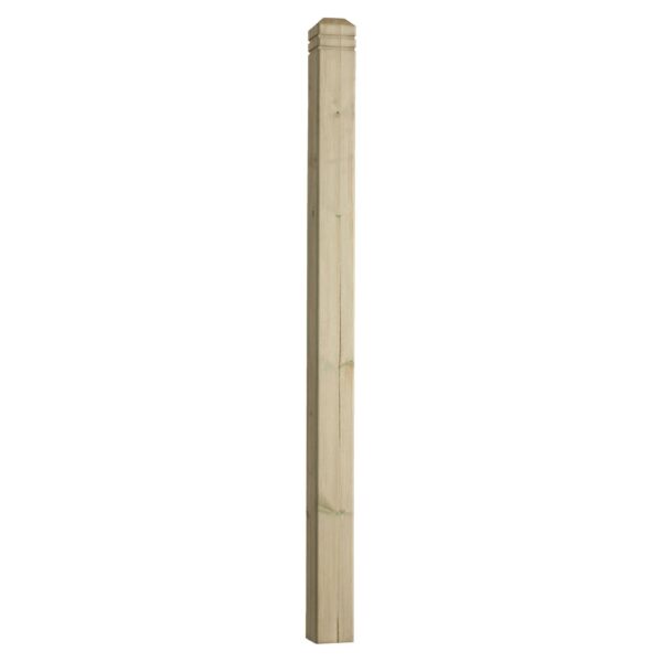 Chamfered Beaded Deck Newel Post 82 x 82 x 1250 mm