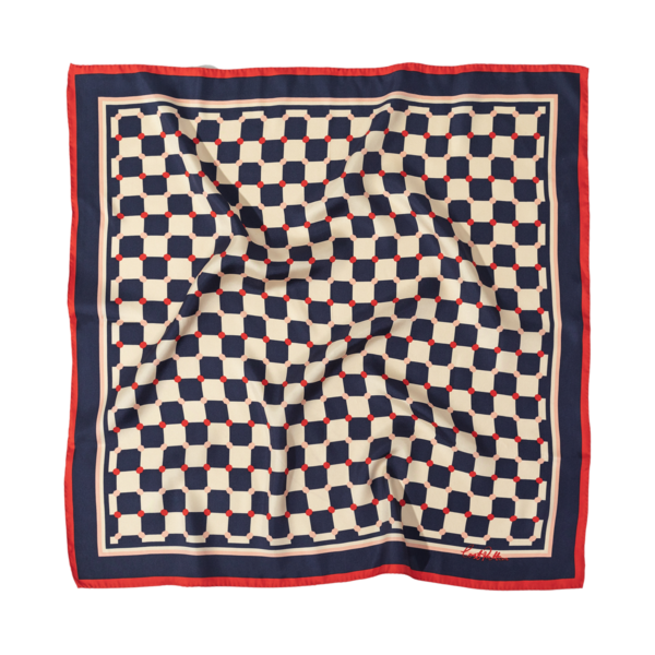 Checkerboard Silk Bandana