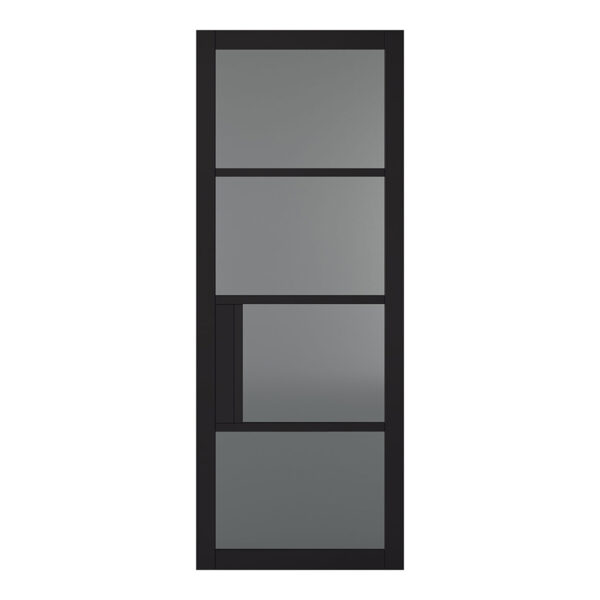 Cheslea 4L Primed Plus Black Internal Door 4 Lights with Tinted Glazing