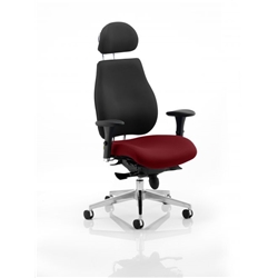 Chiro Plus Posture Chair Ultimate With Headrest Chilli Colo