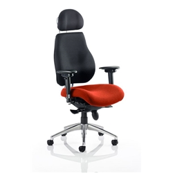 Chiro Plus Posture Chair Ultimate With Headrest Pimento Col