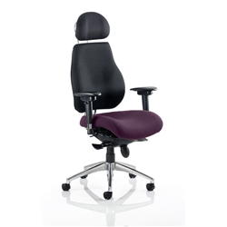 Chiro Plus Posture Chair Ultimate With Headrest Purple Colo