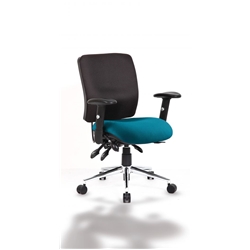 Chiro Task Operator Chair Medium Back Kingfisher Colour Sea