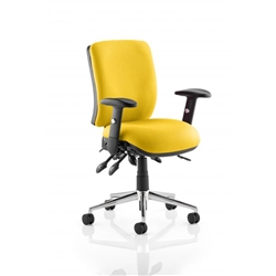 Chiro Task Operator Chair Medium Back Sunset Colour With Ar