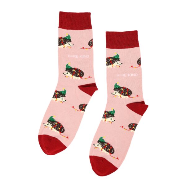 Christmas Save the Hedgehog Bamboo Socks | UK Adult 7 11