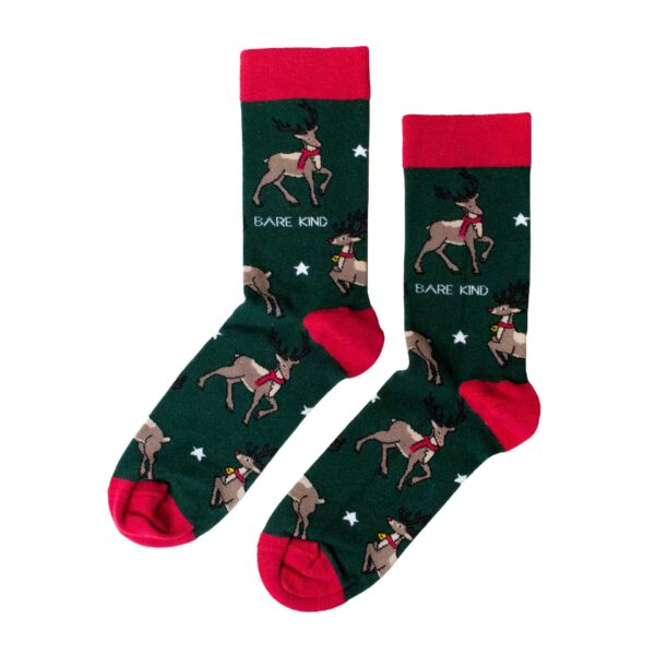 Christmas Save the Reindeer Bamboo Socks | UK Adult 4 7