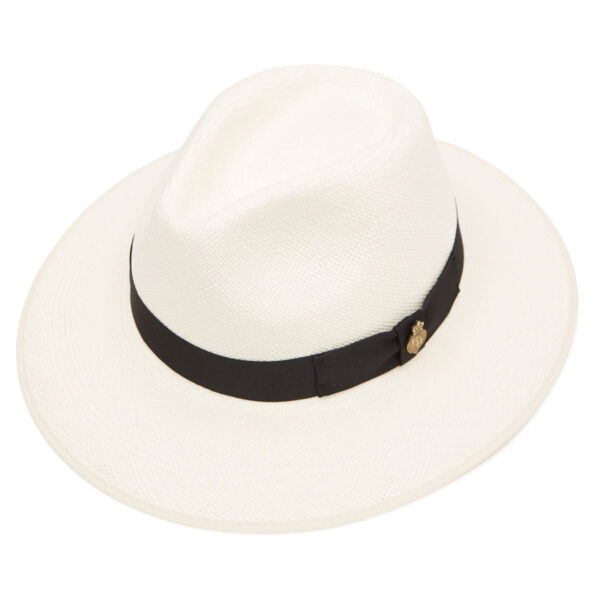 Classic Down Brim Panama with black band cream binding