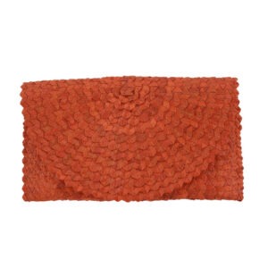 Clutch Tasche aus Palmblättern Orange