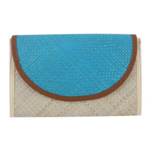 Clutch aus Pandan Blättern Blau