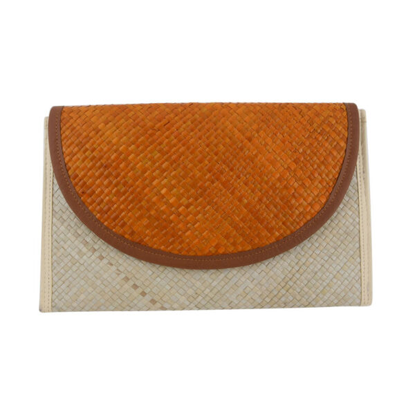 Clutch aus Pandan Blättern Orange