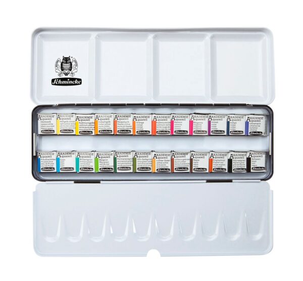 Coffret aquarelle AKADEMIE Schmincke 24 demi godets