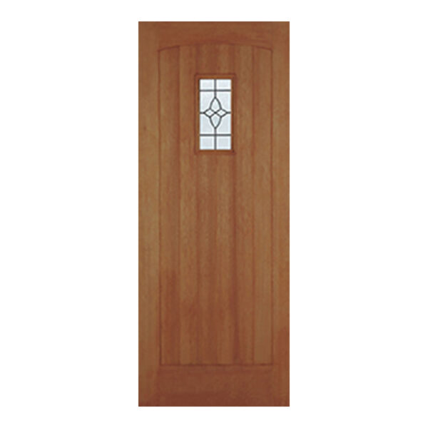 Cottage 1L Hardwood External Door 1 Light With Lead Double Glazed Unit