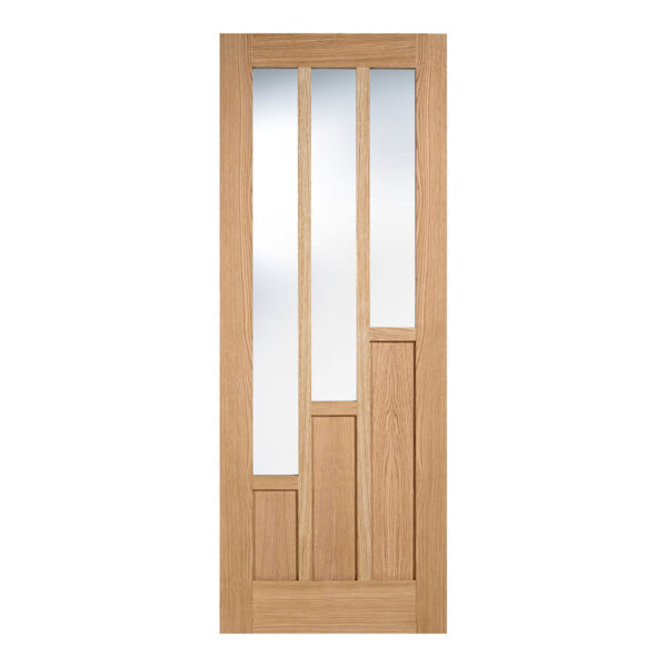 Coventry 3L Unfinished Oak Internal Door 3 Lights With Clear Glass