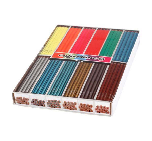 Crayons de couleur Colortime XXL Metallic Neon mine 3 mm