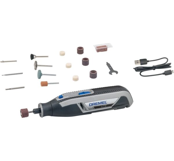 DREMEL 7760 Lite 15 stuks accessoires batterij multi tool USB kabel