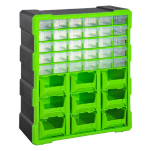 DURHAND Organiser Cabinet with 39 Drawers, Multi-Compartment Storage for Tools and Crafts, Compact Design, Green Aosom UK