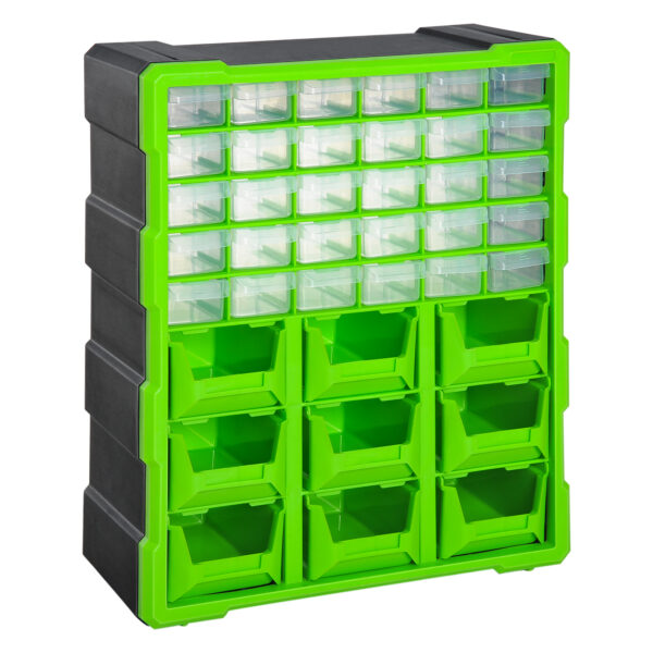 DURHAND Organiser Cabinet with 39 Drawers Multi Compartment Storage for Tools and Crafts Compact Design Green Aosom UK