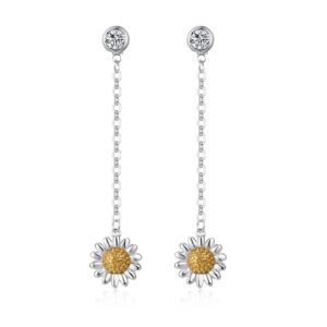 Daisy Drop Earrings Created with Zircondia® Crystals