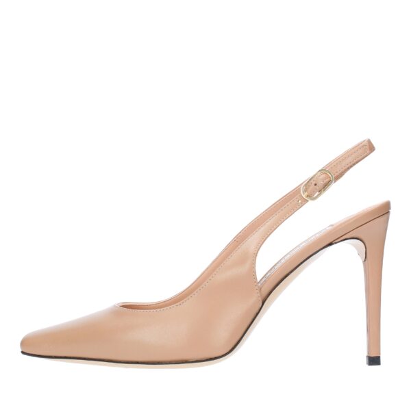 Décolleté slingback in agnellato