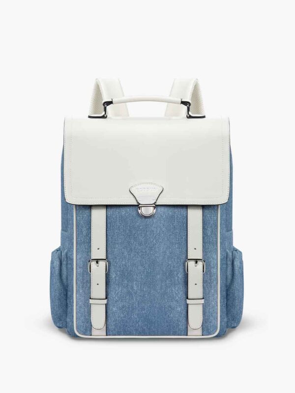 Denim Inspired PU Fabric 156 Inch Backpack