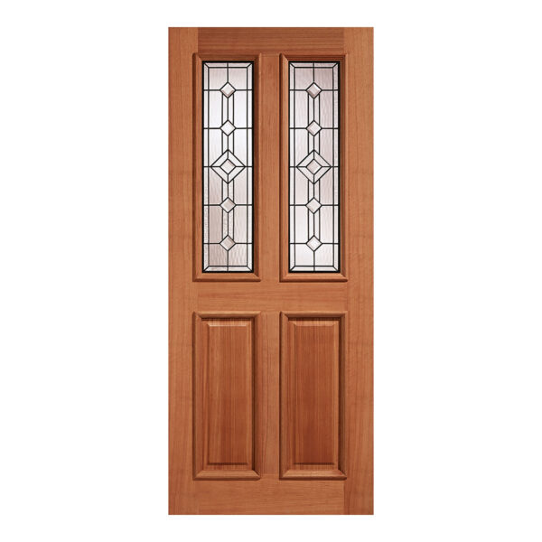 Derby 2L Hardwood External Door 2 Lights With Leaded Double Glazed Units