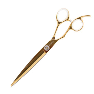 DezynaDog Aureus Gold Straight Lefty Scissor