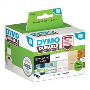 Dymo 2112286 LW Durable square multi purpose 25mm x 25mm Black on