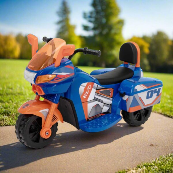 EVO 6v Kids Electric Ride On Zoom Sports Bike Blue