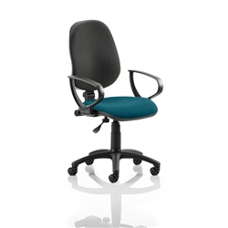 Eclipse I Lever Task Operator Chair Black Back Kingfisher C