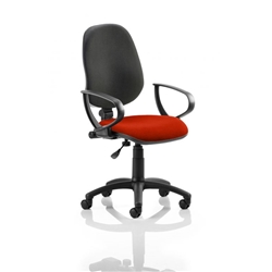 Eclipse I Lever Task Operator Chair Black Back Pimento Colo