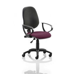 Eclipse I Lever Task Operator Chair Black Back Purple Colou