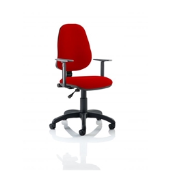 Eclipse I Lever Task Operator Chair Cherry Colour With Arms