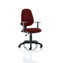 Eclipse I Lever Task Operator Chair Chilli Colour With Arms