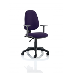 Eclipse I Lever Task Operator Chair Purple Colour With Arms