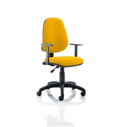 Eclipse I Lever Task Operator Chair Sunset Colour With Arms