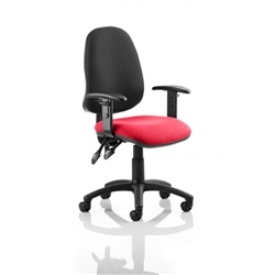 Eclipse II Lever Task Operator Chair Black Back Cherry Colo