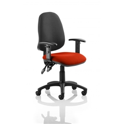 Eclipse II Lever Task Operator Chair Black Back Pimento Col