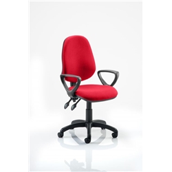 Eclipse II Lever Task Operator Chair Cherry Colour With Loo