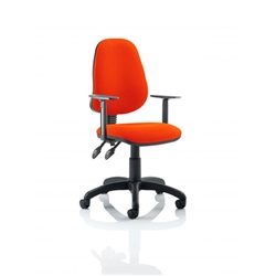 Eclipse II Lever Task Operator Chair Pimento Colour With He