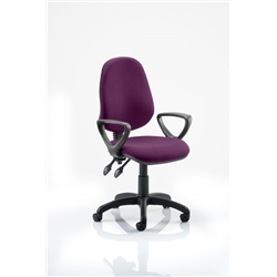 Eclipse II Lever Task Operator Chair Purple Colour With Loo