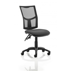 Eclipse II Task Operator Chair With Black Mesh Back Black Fab