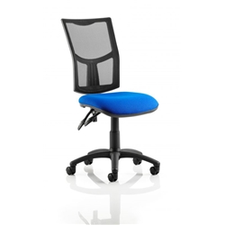 Eclipse II Task Operator Chair With Black Mesh Back Blue Fabr