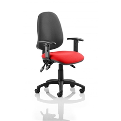 Eclipse III Lever Task Operator Chair Black Back Cherry Col