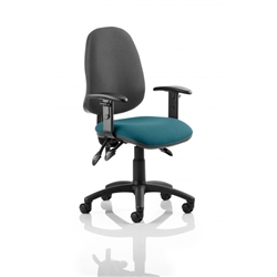 Eclipse III Lever Task Operator Chair Black Back Kingfisher