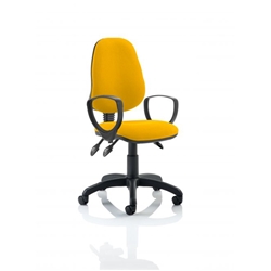 Eclipse III Lever Task Operator Chair Sunset Colour With Lo