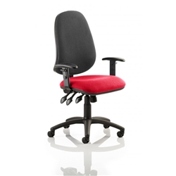 Eclipse XL III Lever Task Operator Chair Black Back Cherry